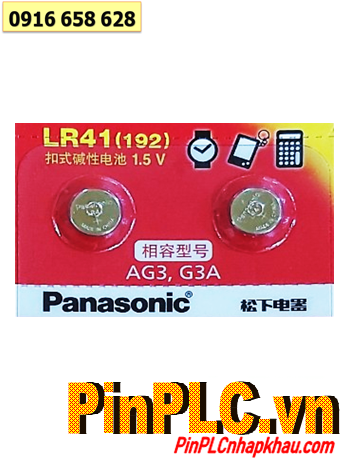 Panasonic LR41 AG3 192, Pin cúc áo 1.5v alkaline Panasonic LR41 AG3 192 chính hãng